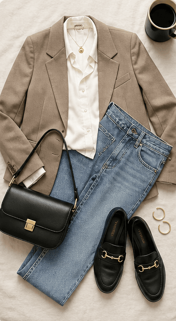 AI-generated outfit built from your wardrobe pieces