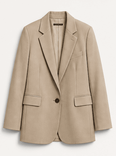 Single uploaded clothing item, oat linen blazer